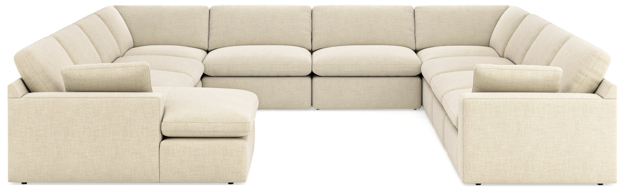 Furniture City Biloxi - Ashley Furniture - Elyza Sectional - RAF 10-Piece Sectional / Linen - 10006S8