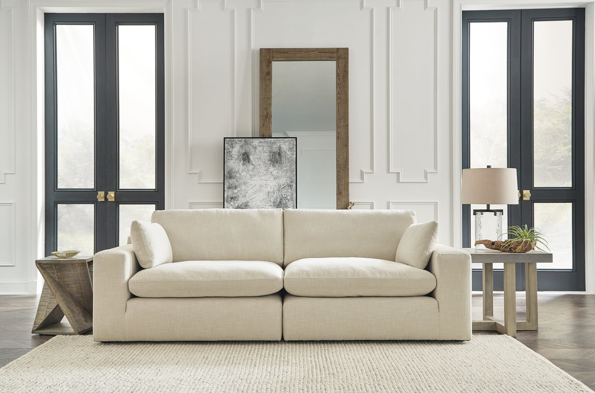 Furniture City Biloxi - Ashley Furniture - Elyza Sectional - RAF 2-Piece Sectional Loveseat / Linen - 10006S1