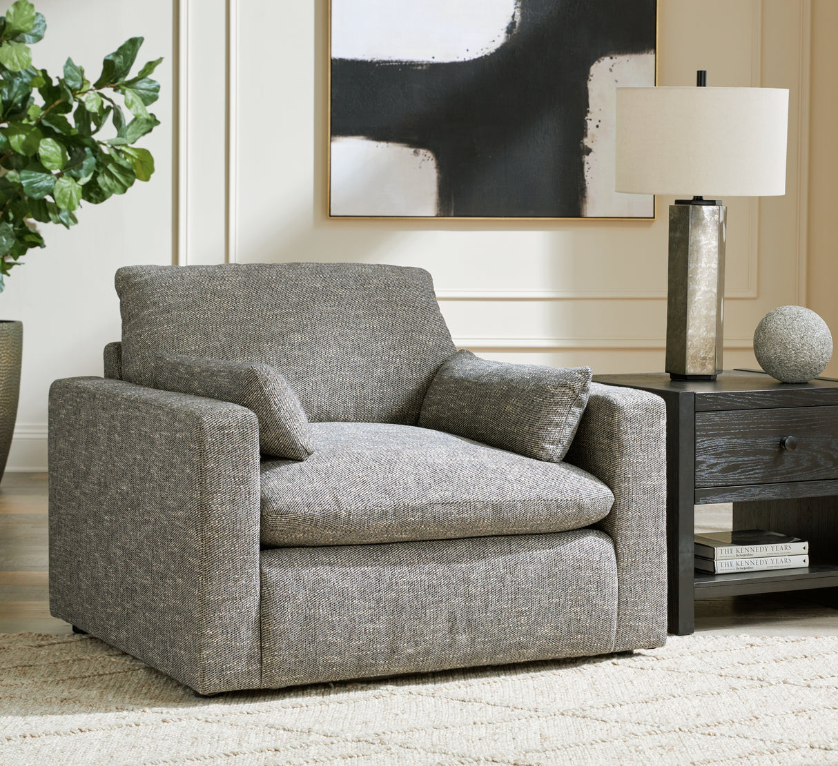 Furniture City Biloxi - Ashley Furniture - Dramatic Living Room - Chair and a Half / Granite - 1170223