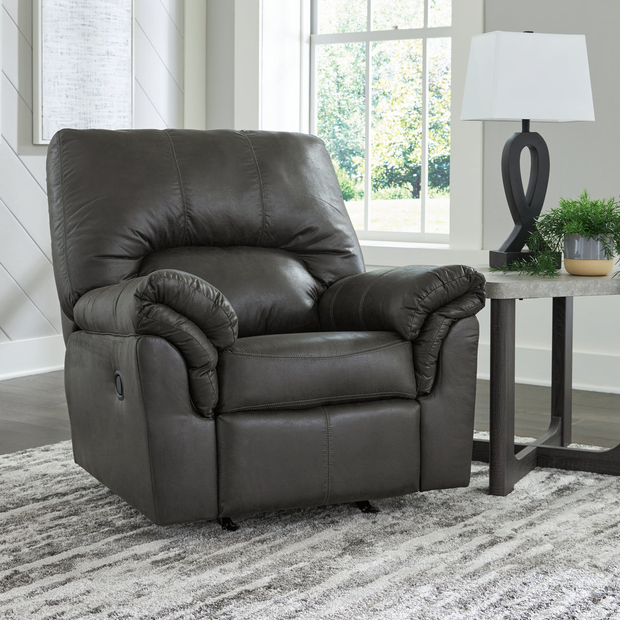 Furniture City Biloxi - Ashley Furniture - Bladen Living Room - Rocker Recliner / Slate - 1202125