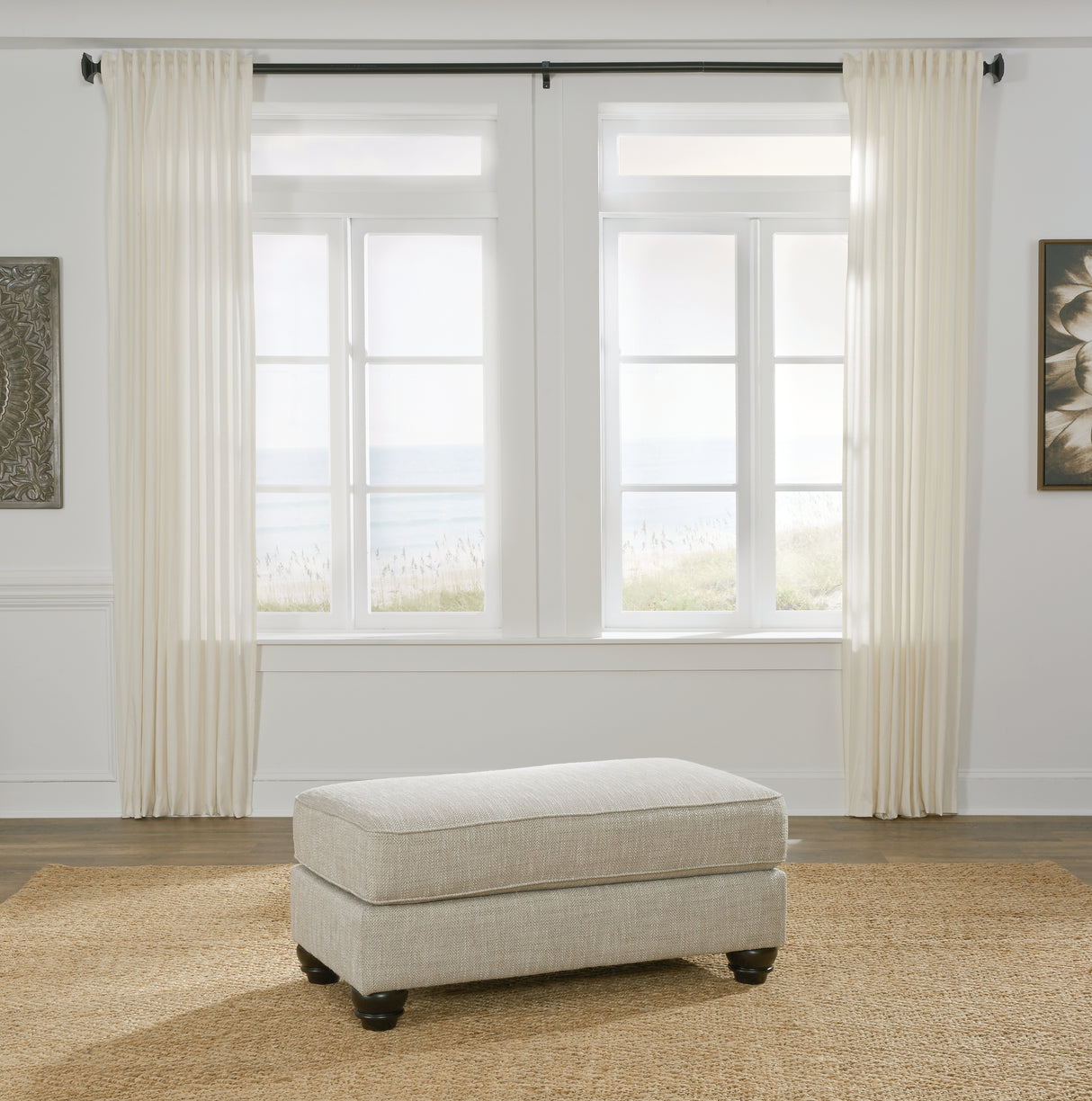 Furniture City Biloxi - Ashley Furniture - Asanti Living Room - Ottoman / Fog - 1320114