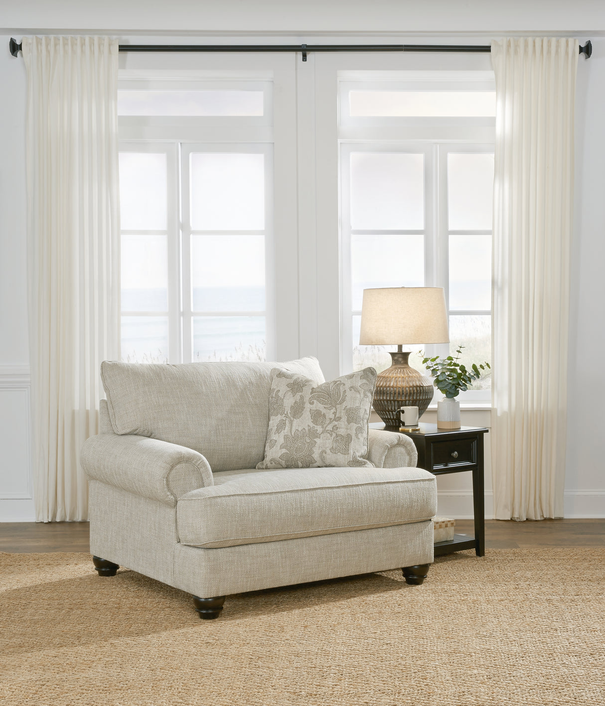Furniture City Biloxi - Ashley Furniture - Asanti Living Room - Chair and a Half / Fog - 1320123