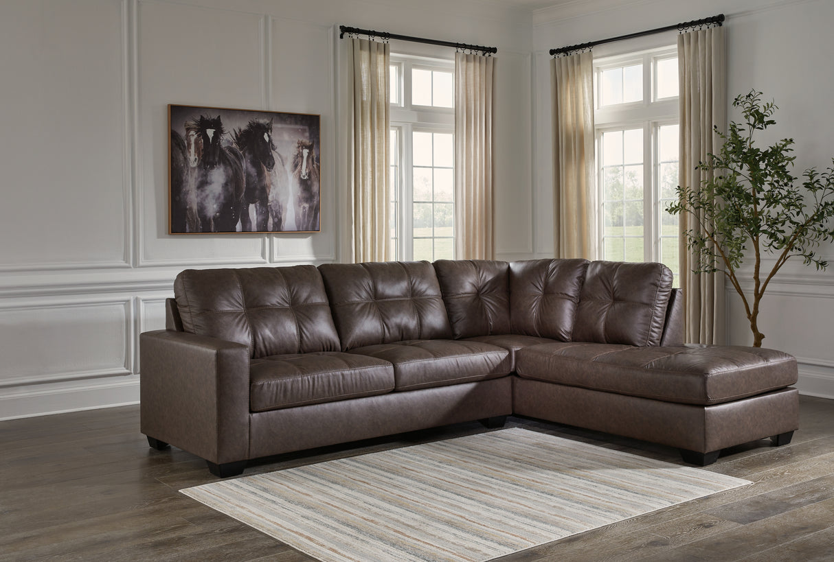 Furniture City Biloxi - Ashley Furniture - Barlin Mills Sectional - LAF 2-Piece Sectional with Chaise / Umber - 17003S2