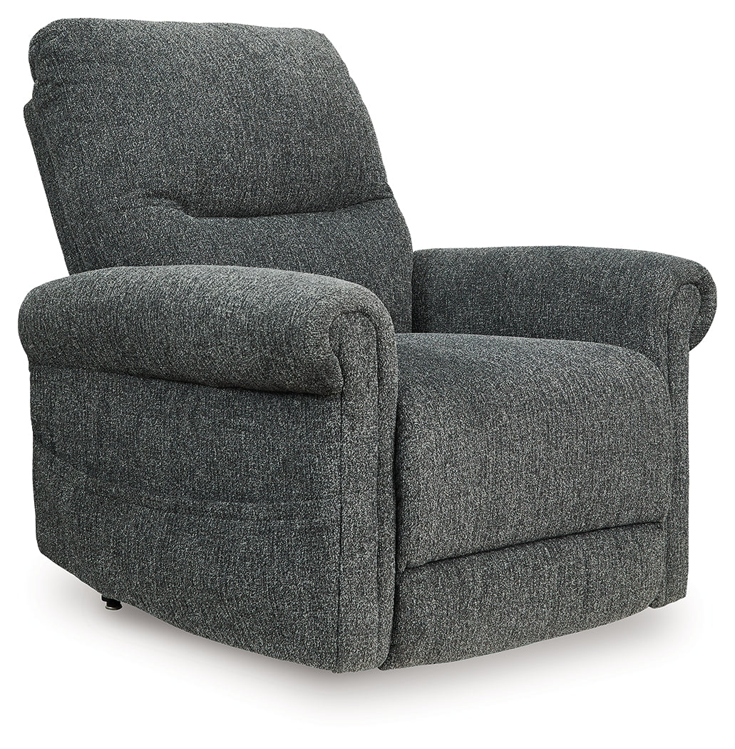 Furniture City Biloxi - Ashley Furniture - Aureta Living Room - Power Lift Recliner / Charcoal - 1790312