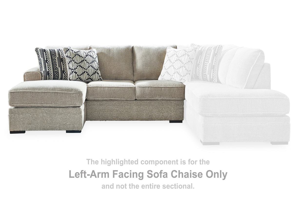 Furniture City Biloxi - Ashley Furniture - Calnita Sectional - LAF Sofa Chaise / Sisal - 2050202