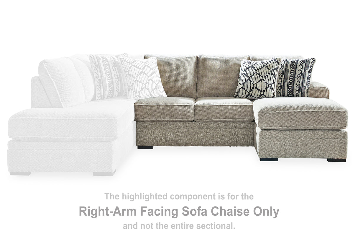 Furniture City Biloxi - Ashley Furniture - Calnita Sectional - RAF Sofa Chaise / Sisal - 2050203