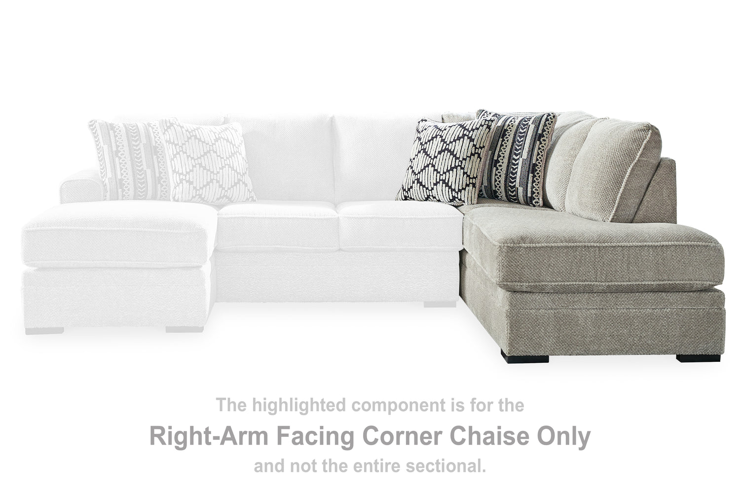 Furniture City Biloxi - Ashley Furniture - Calnita Sectional - RAF Corner Chaise / Sisal - 2050217