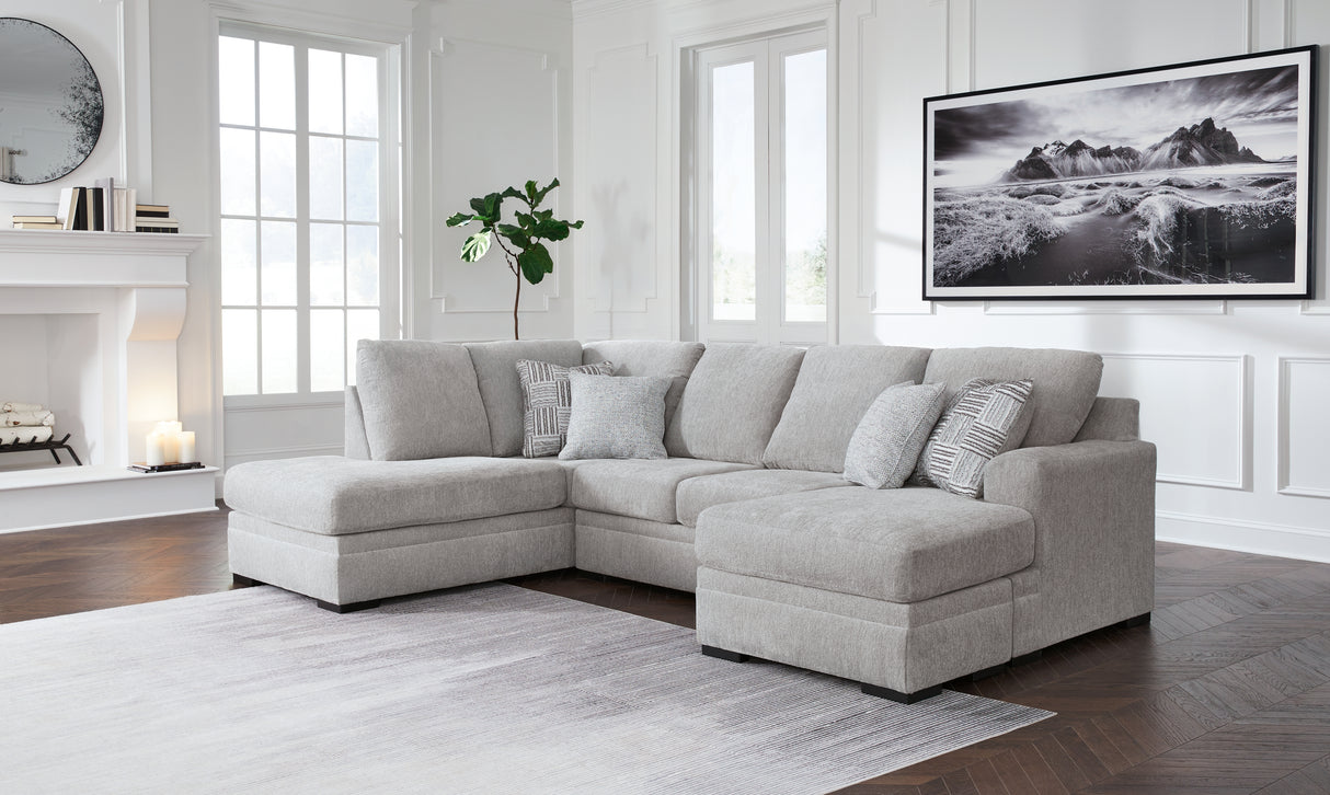Furniture City Biloxi - Ashley Furniture - Gabyleigh Sectional - RAF 2-Piece Sectional with Chaise / Nickel - 20904S2