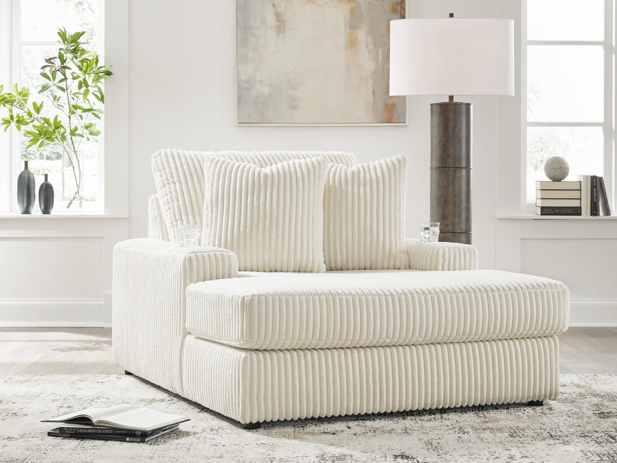 Furniture City Biloxi - Ashley Furniture - Lindyn Living Room - Chaise / Ivory - 2110415