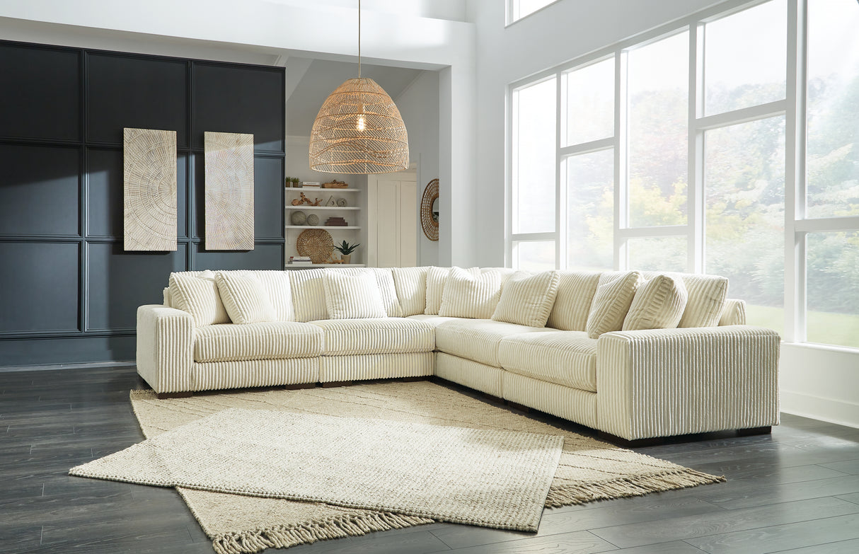 Furniture City Biloxi - Ashley Furniture - Lindyn Sectional - RAF 5-Piece Sectional / Ivory - 21104S5