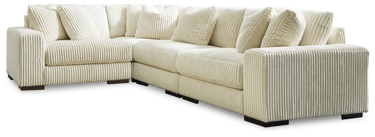 Furniture City Biloxi - Ashley Furniture - Lindyn Sectional - RAF 4-Piece Sectional / Ivory - 21104S8