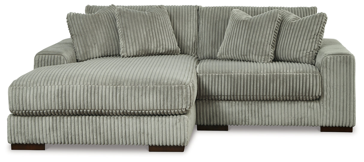 Furniture City Biloxi - Ashley Furniture - Lindyn Sectional - RAF 2-Piece Sectional with Chaise / Fog - 21105S3