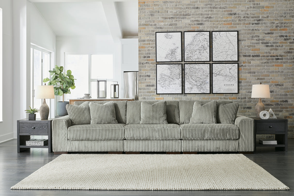 Furniture City Biloxi - Ashley Furniture - Lindyn Sectional - RAF 3-Piece Sectional Sofa / Fog - 21105S14