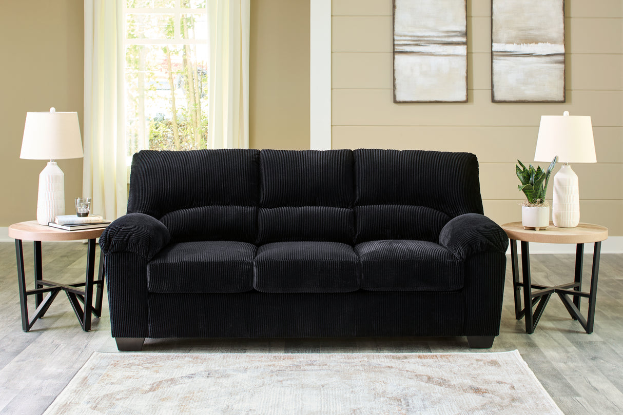 Furniture City Biloxi - Ashley Furniture - SimpleJoy Living Room - Sofa / Onyx - 2420438