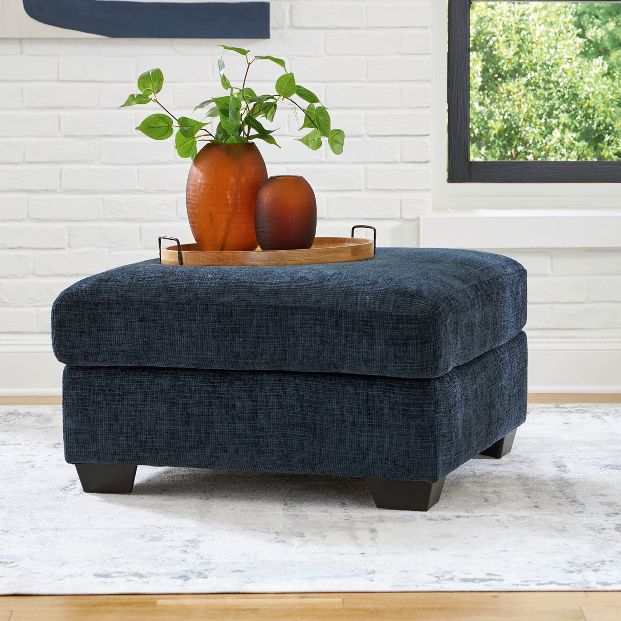 Furniture City Biloxi - Ashley Furniture - Aviemore Living Room - Oversized Accent Ottoman / Ink - 2430308