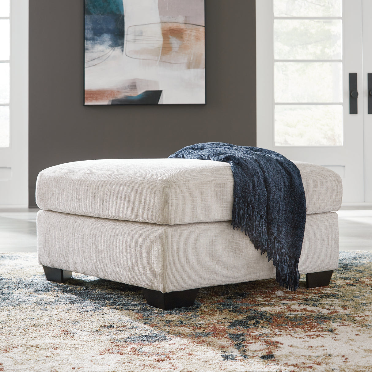 Furniture City Biloxi - Ashley Furniture - Aviemore Living Room - Oversized Accent Ottoman / Stone - 2430508