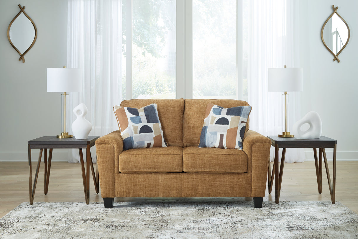 Furniture City Biloxi - Ashley Furniture - Erinslane Living Room - Loveseat / Honey - 2520735