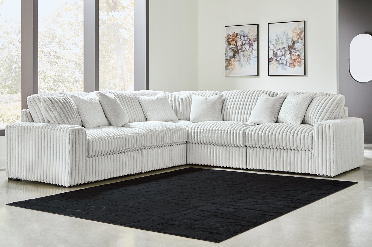 Furniture City Biloxi - Ashley Furniture - Stupendous Sectional - RAF 5-Piece Sectional / Alloy - 25903S24