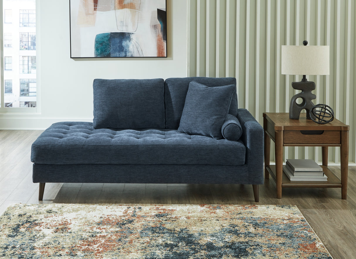 Furniture City Biloxi - Ashley Furniture - Bixler Living Room - RAF Corner Chaise / Navy - 2610617