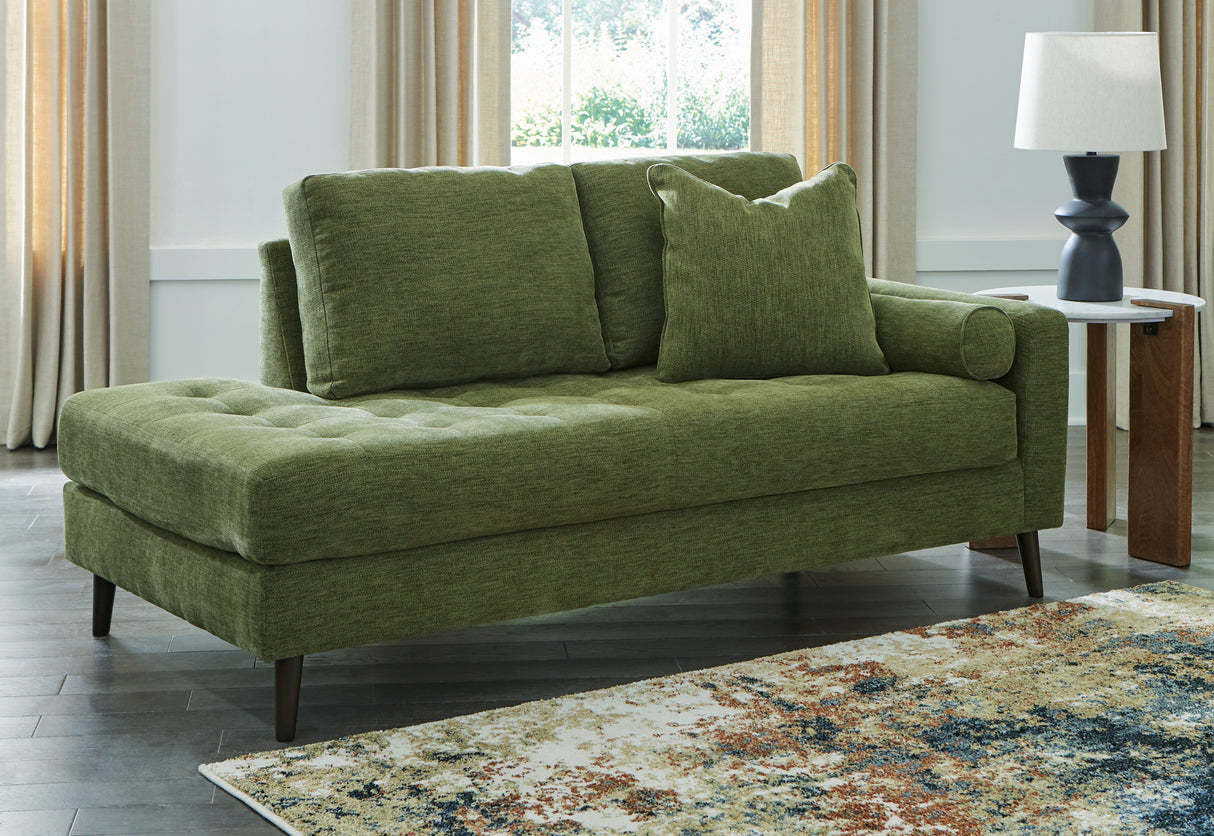 Furniture City Biloxi - Ashley Furniture - Bixler Living Room - RAF Corner Chaise / Olive - 2610717
