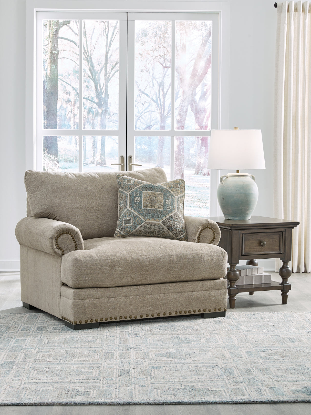 Furniture City Biloxi - Ashley Furniture - Galemore Living Room - Chair and a Half / Quarry - 2700423
