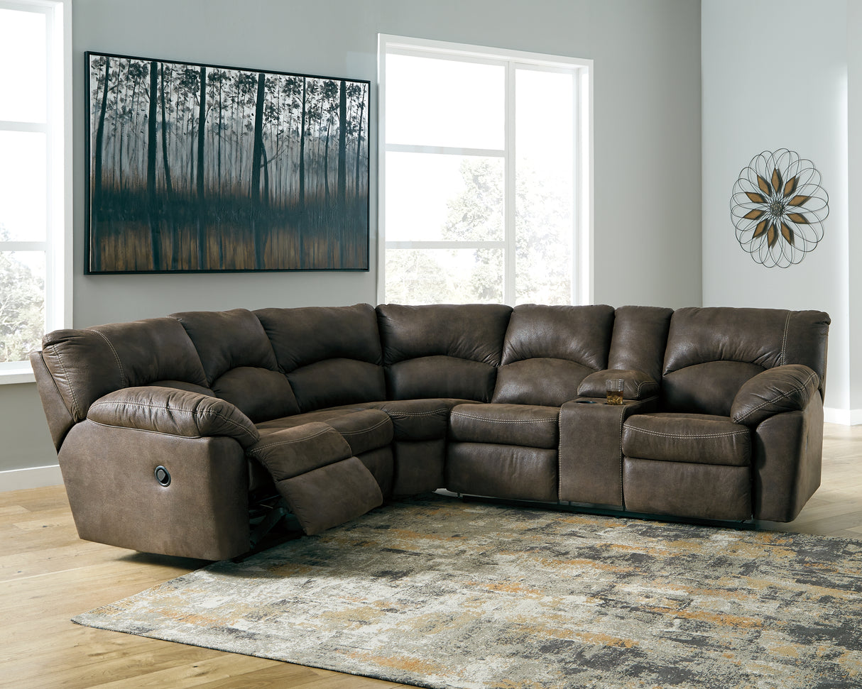 Furniture City Biloxi - Ashley Furniture - Tambo Sectional - 2-Piece Reclining Sectional / Canyon - 27802S1