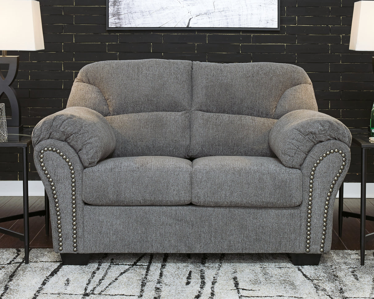 Furniture City Biloxi - Ashley Furniture - Allmaxx Living Room - Loveseat / Pewter - 2810535