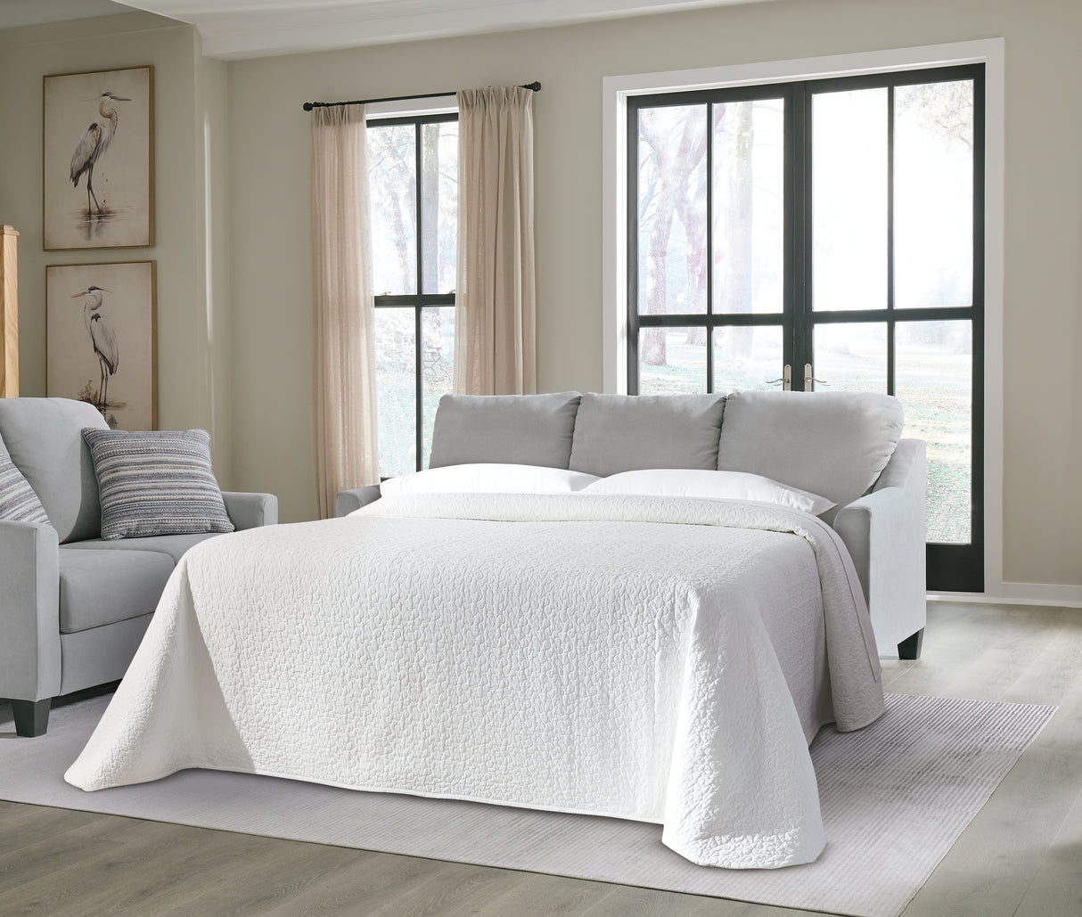 Furniture City Biloxi - Ashley Furniture - Adlai Living Room - Queen Sofa Sleeper / Shadow - 3010339