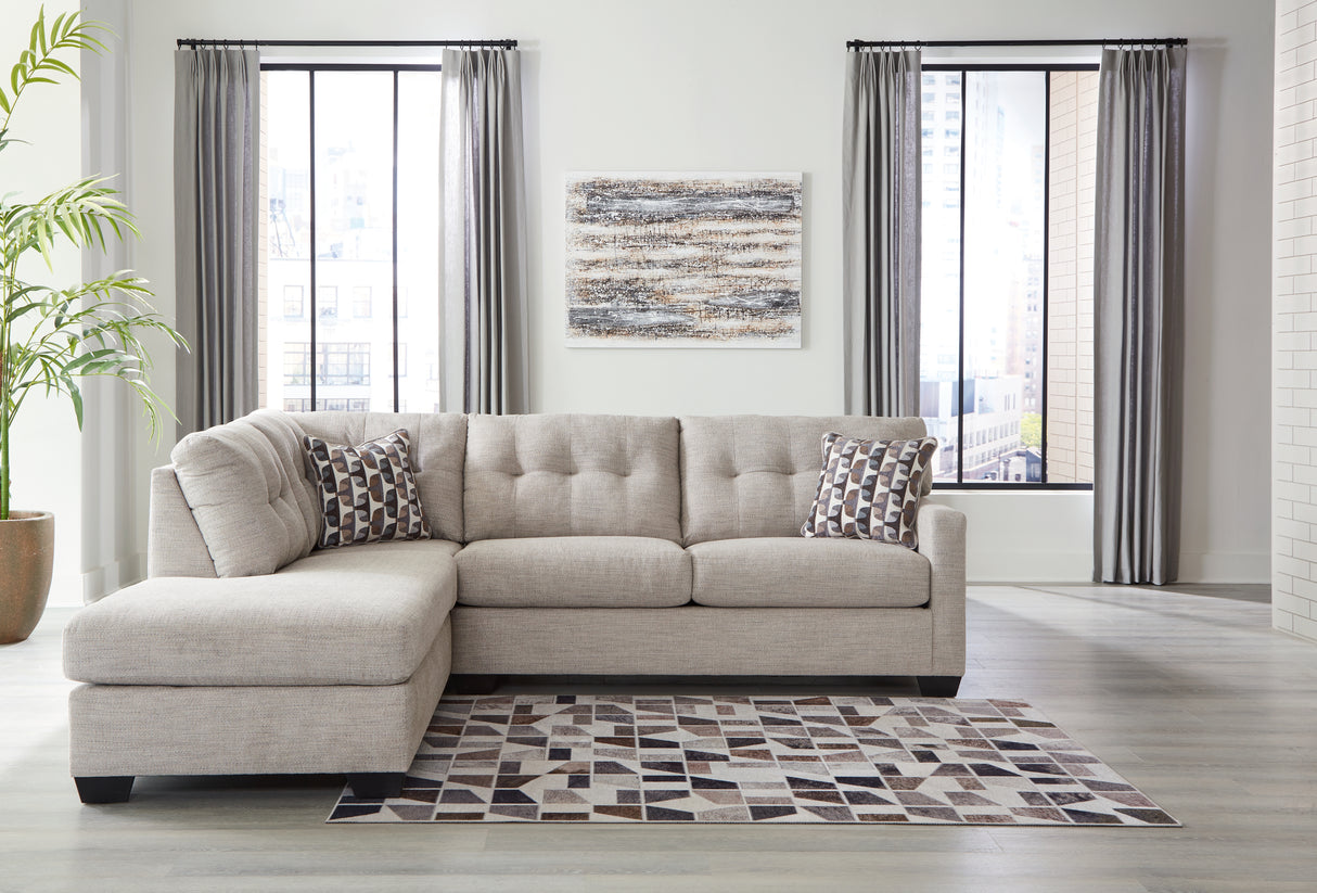 Furniture City Biloxi - Ashley Furniture - Mahoney Sectional - RAF 2-Piece Sectional with Chaise / Pebble - 31004S1