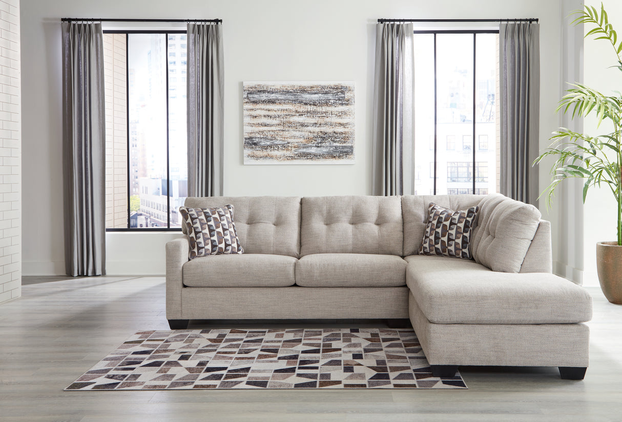 Furniture City Biloxi - Ashley Furniture - Mahoney Sectional - LAF 2-Piece Sectional with Chaise / Pebble - 31004S2