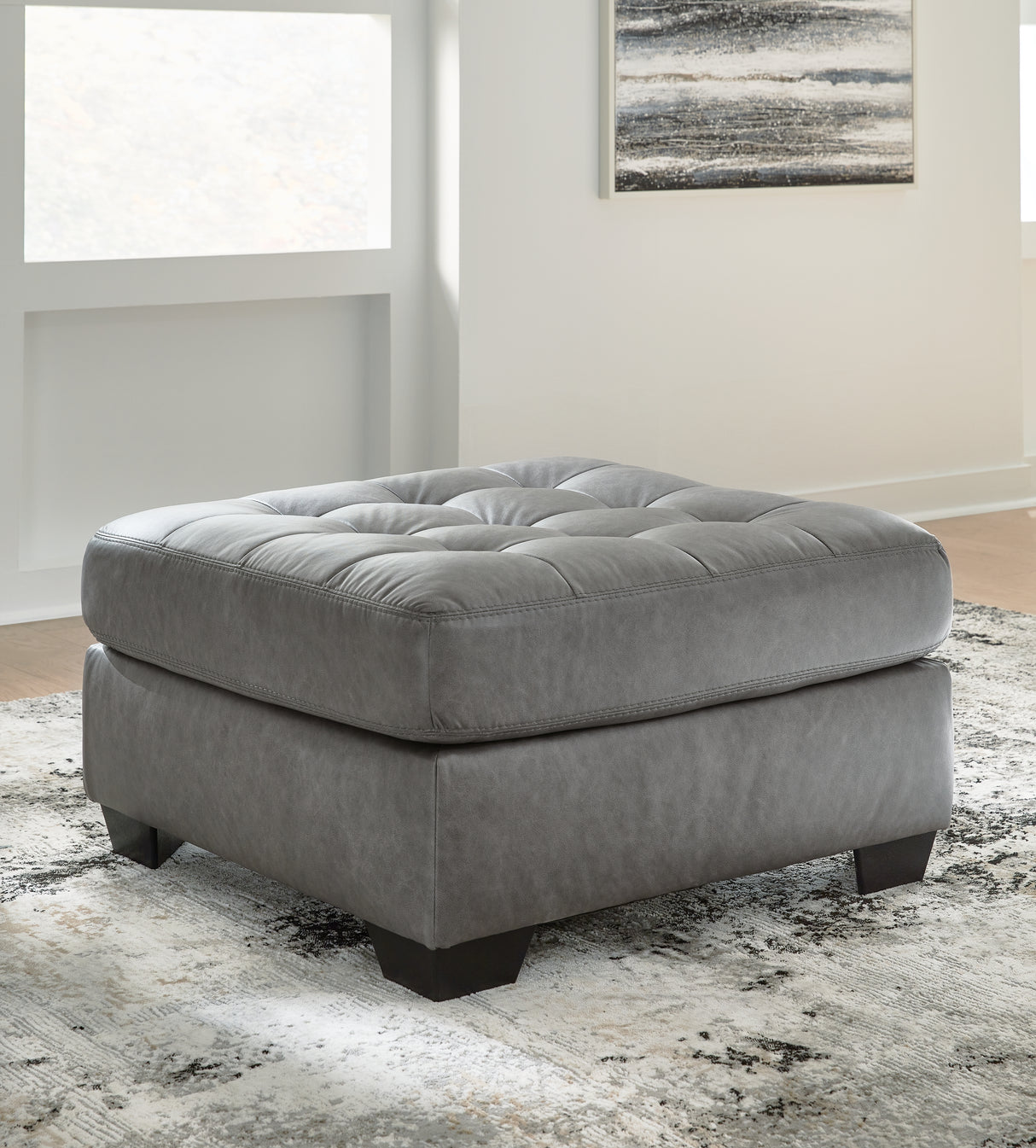 Furniture City Biloxi - Ashley Furniture - Clairette Court Living Room - Oversized Accent Ottoman / Alloy - 3150308