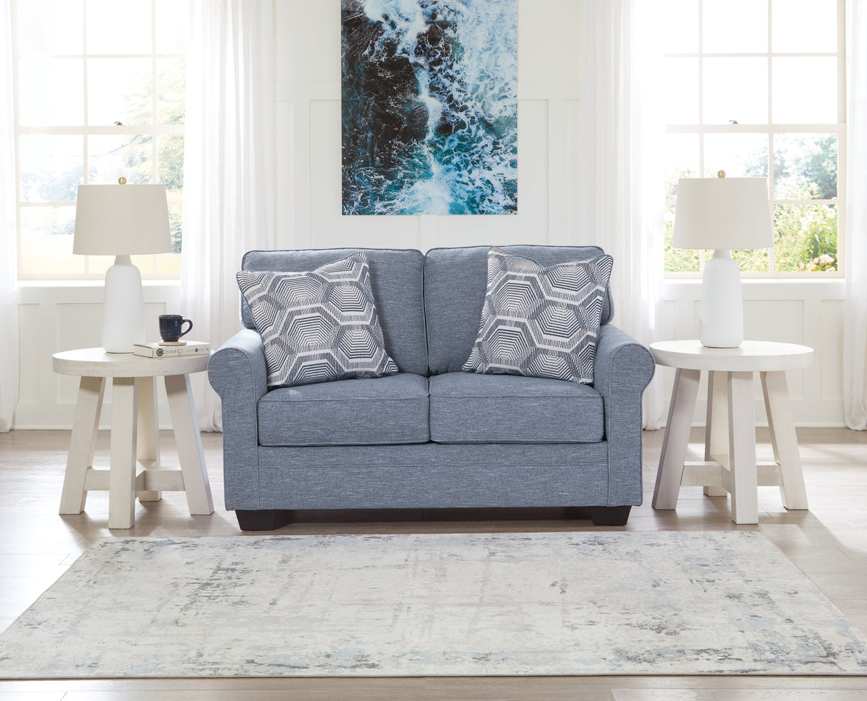 Furniture City Biloxi - Ashley Furniture - Carissa Manor Living Room - Loveseat / Denim - 3260435