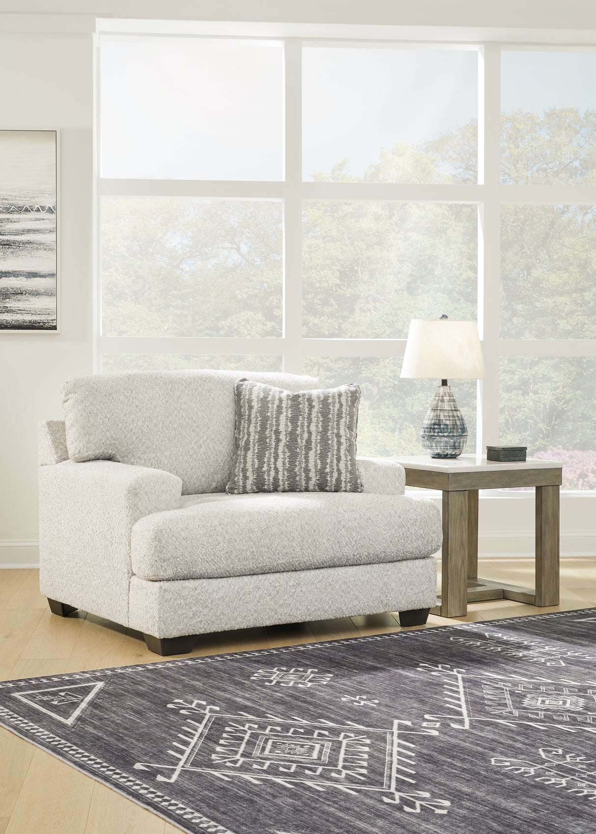 Furniture City Biloxi - Ashley Furniture - Brebryan Living Room - Chair and a Half / Flannel - 3440123