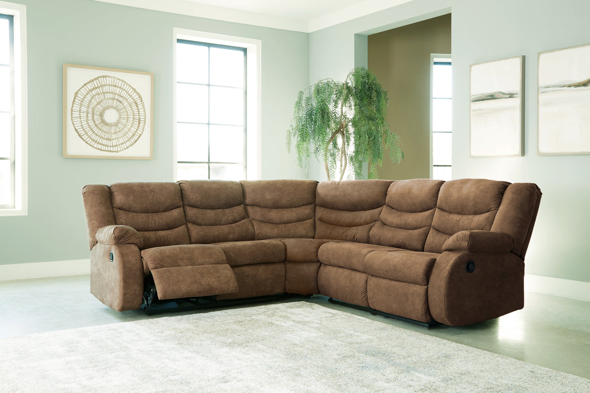 Furniture City Biloxi - Ashley Furniture - Partymate Sectional - 2-Piece Reclining Sectional / Brindle - 36902S2