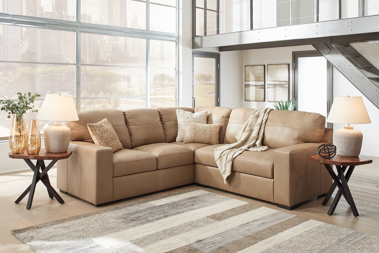 Furniture City Biloxi - Ashley Furniture - Bandon Sectional - RAF 4-Piece Sectional / Toffee - 38006S6