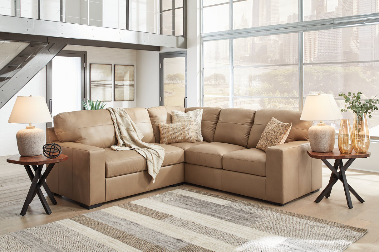 Furniture City Biloxi - Ashley Furniture - Bandon Sectional - RAF 2-Piece Sectional / Toffee - 38006S2