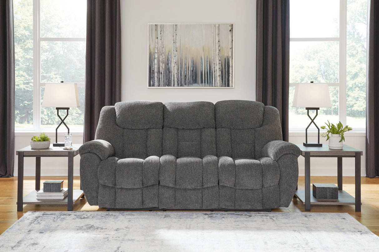 Furniture City Biloxi - Ashley Furniture - Foreside Living Room - Reclining Sofa / Charcoal - 3810488
