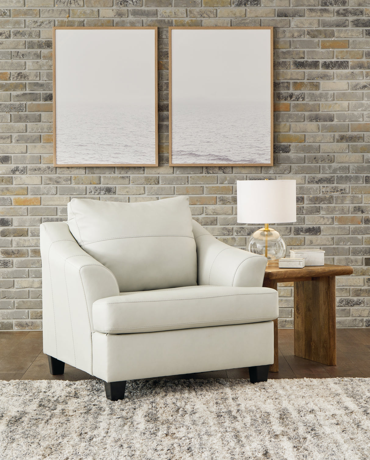 Furniture City Biloxi - Ashley Furniture - Genoa Living Room - Chair and a Half / Coconut - 4770423