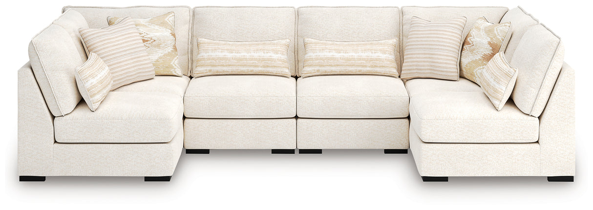 Furniture City Biloxi - Ashley Furniture - Donelson Creek Sectional - 6-Piece Sectional / Vanilla - 48002S3