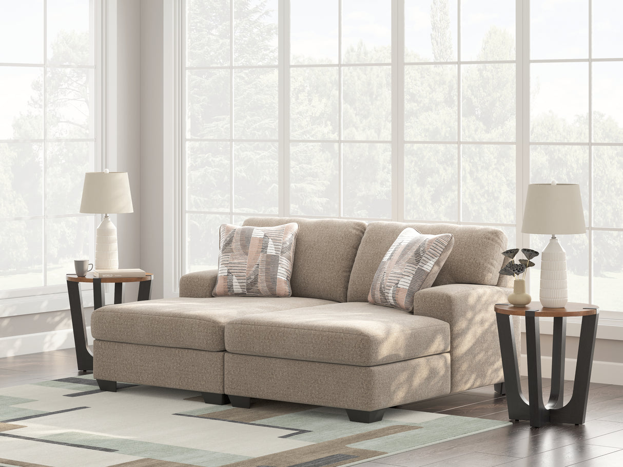 Furniture City Biloxi - Ashley Furniture - Newellen Sectional - RAF 2-Piece Super Chaise / Hemp - 48404S4