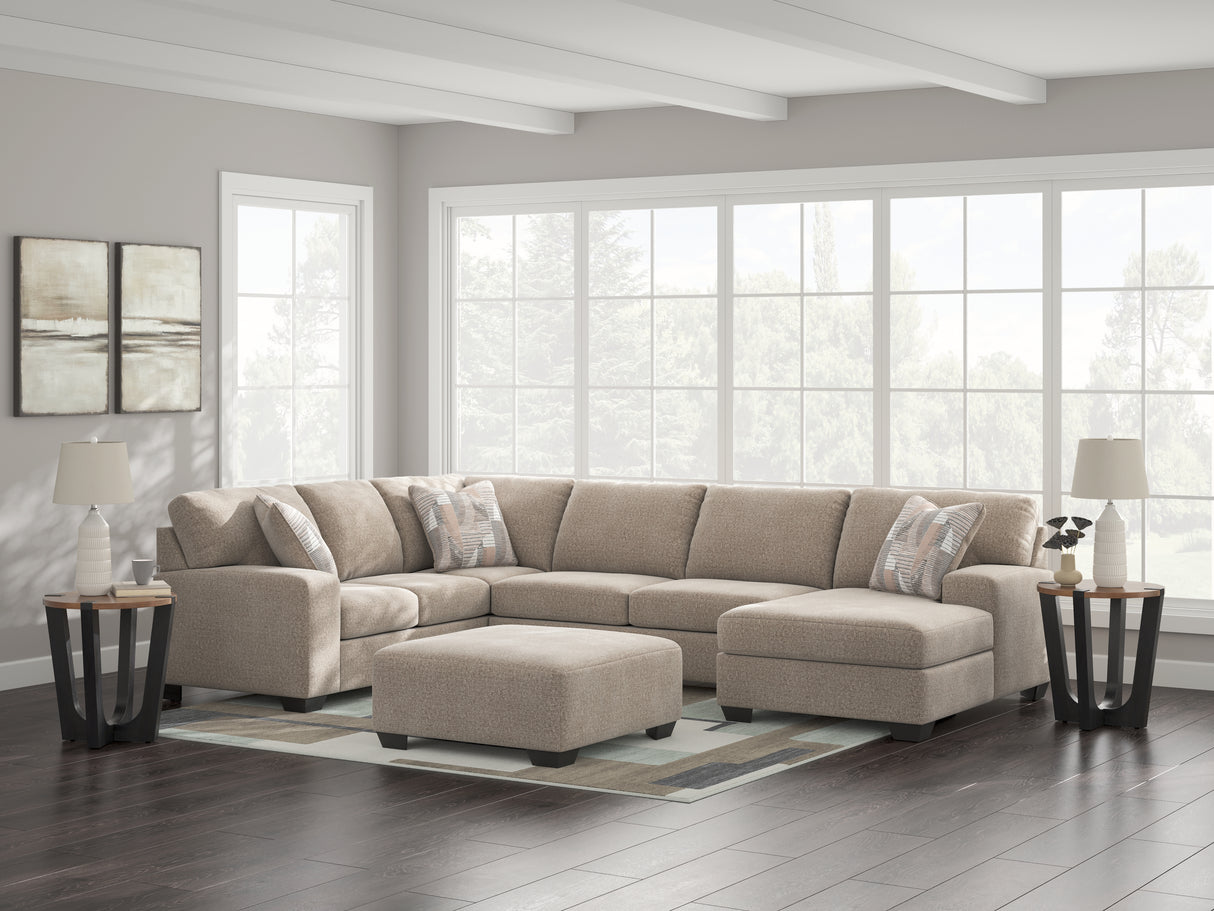 Furniture City Biloxi - Ashley Furniture - Newellen Sectional - LAF 3-Piece Sectional with Chaise / Hemp - 48404S2