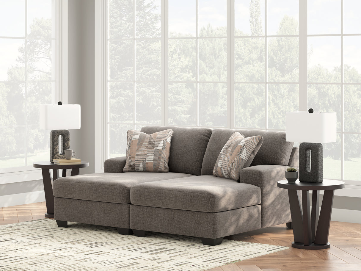 Furniture City Biloxi - Ashley Furniture - Newellen Sectional - RAF 2-Piece Super Chaise / Greystone - 48405S4