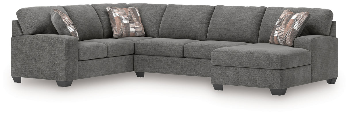 Furniture City Biloxi - Ashley Furniture - Newellen Sectional - LAF 3-Piece Sleeper Sectional with Chaise / Greystone - 48405S6