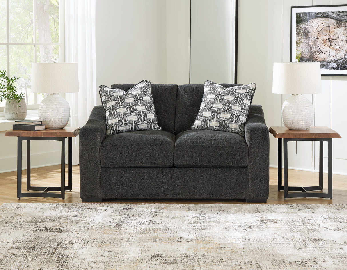 Furniture City Biloxi - Ashley Furniture - Wryenlynn Living Room - Loveseat / Onyx - 4940535