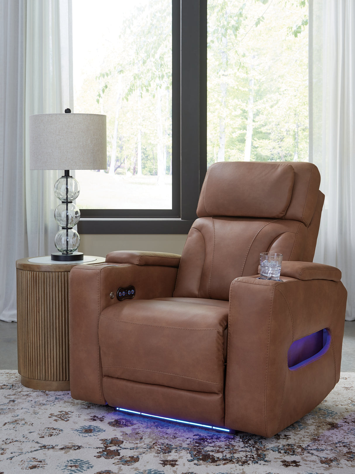 Furniture City Biloxi - Ashley Furniture - Clean-Slate Living Room - PWR Recliner/ADJ Headrest / Caramel - PC5010113