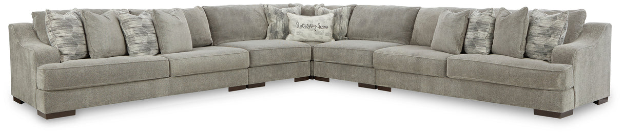 Furniture City Biloxi - Ashley Furniture - Bayless Sectional - LAF 5-Piece Sectional / Smoke - 52304S3