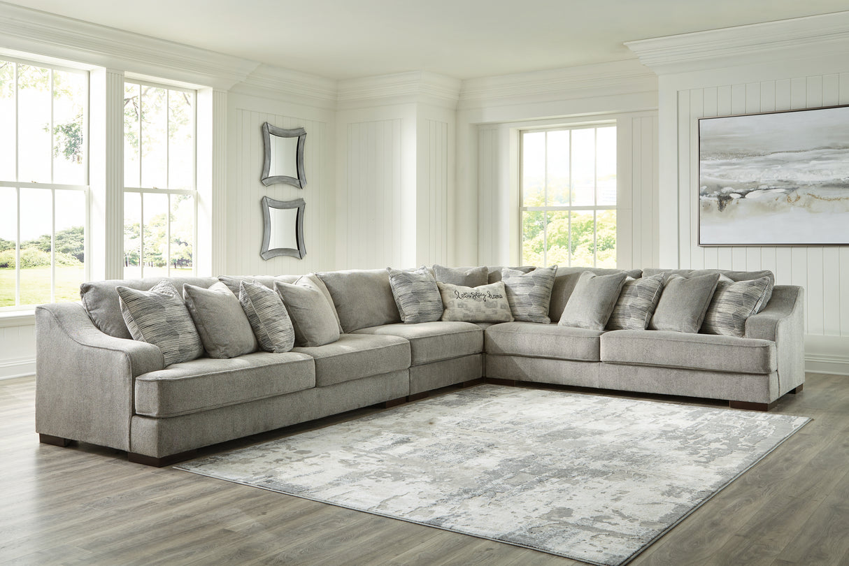 Furniture City Biloxi - Ashley Furniture - Bayless Sectional - LAF 5-Piece Sectional / Smoke - 52304S3