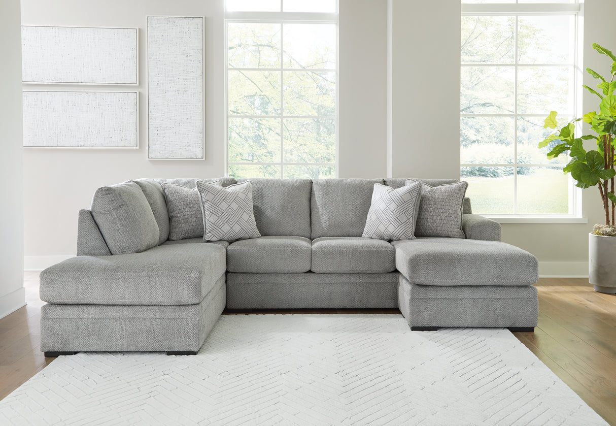 Furniture City Biloxi - Ashley Furniture - Casselbury Sectional - RAF 2-Piece Sectional with Chaise / Cement - 52906S2