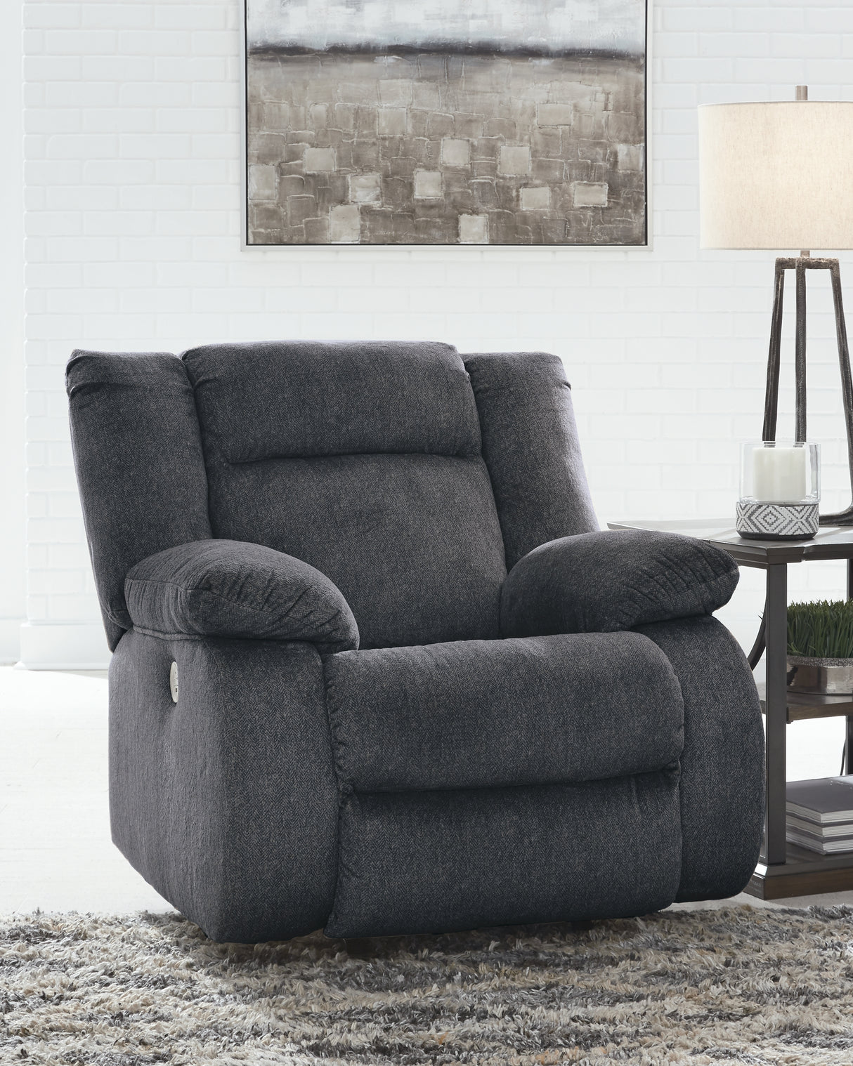 Furniture City Biloxi - Ashley Furniture - Burkner Living Room - Power Rocker Recliner / Marine - 5380498