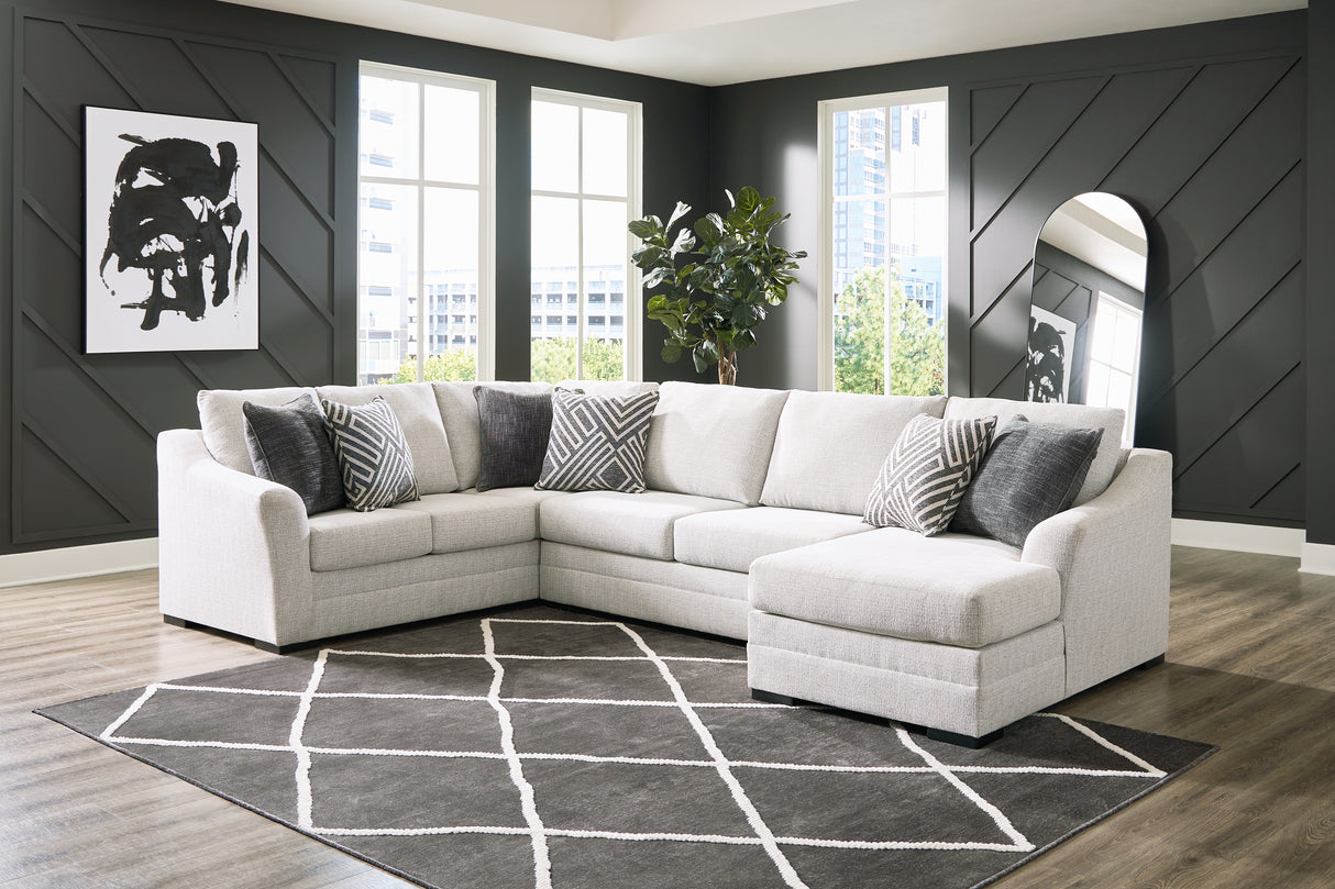 Furniture City Biloxi - Ashley Furniture - Koralynn Sectional - LAF 3-Piece Sectional with Chaise / Stone - 54102S2